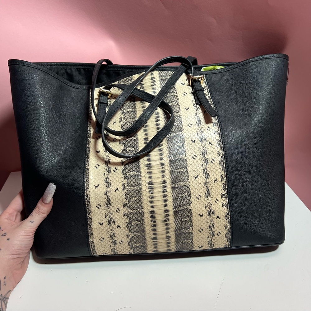 Michael Kors Python Snakeskin Animal Print Tote B… - image 2